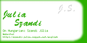 julia szandi business card