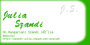 julia szandi business card